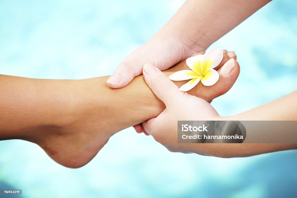 Exotische Fußmassage - Lizenzfrei Blau Stock-Foto