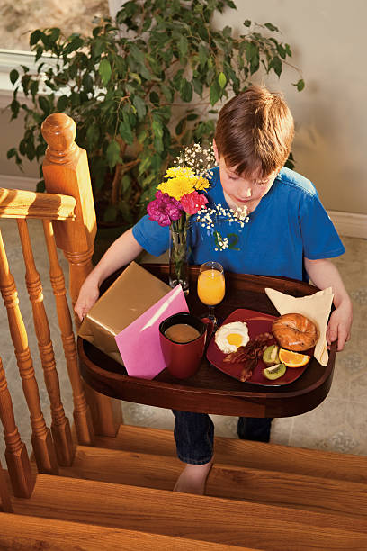 Breakfast in Bed stock photo