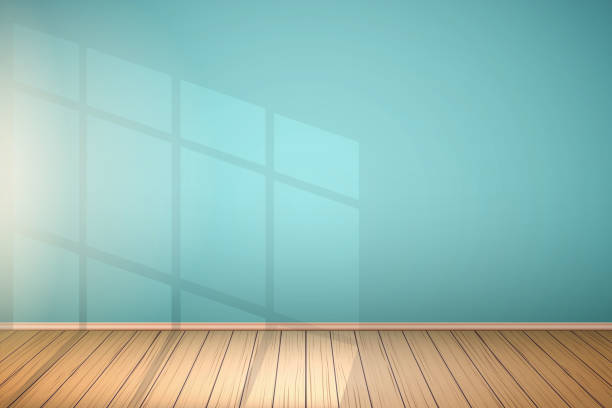 ilustraciones, imágenes clip art, dibujos animados e iconos de stock de ejemplo de habitación vacía con ventana. - backgrounds space nobody simplicity