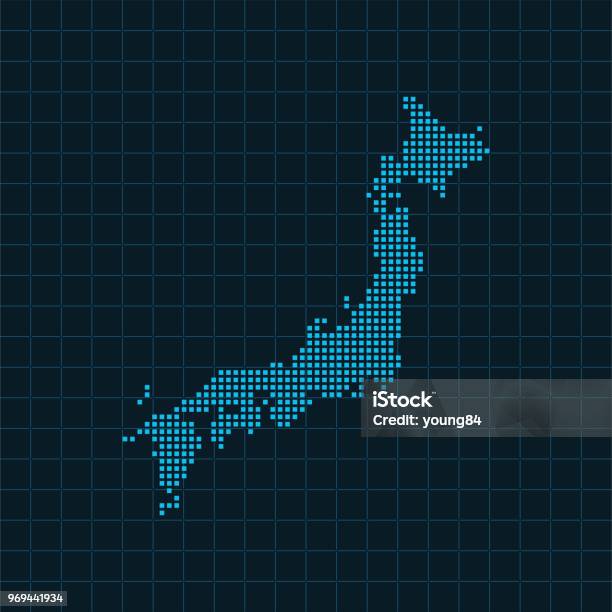 Japan Map Computer Japan Map Stock Illustration - Download Image Now - Asia, Cartography ...
