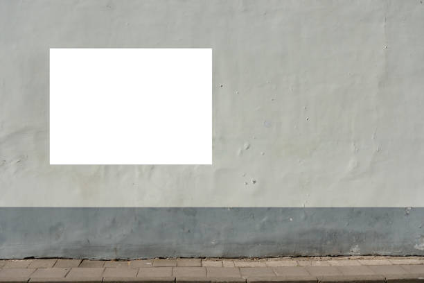 istock Mock up. Blank signboard outdoors, public information board on the wall. 969442312