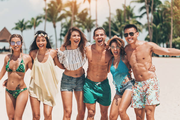 istock Happy young friends in the summer 969442414