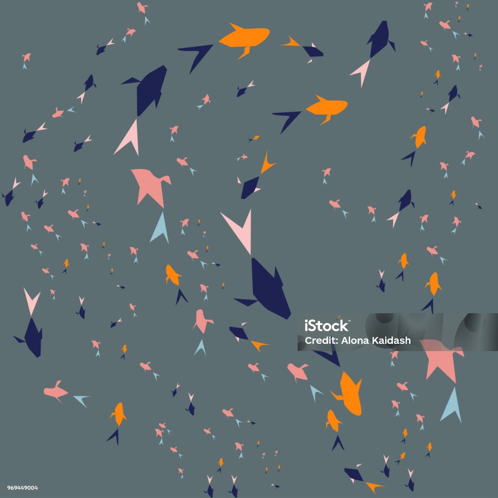 Fishstrap Background Colorful Underwater Background Pattern From Decorative Fish Vector ...