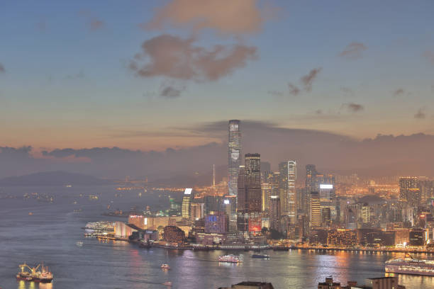 istock kowloon side with twilight sky at sunset 969453386
