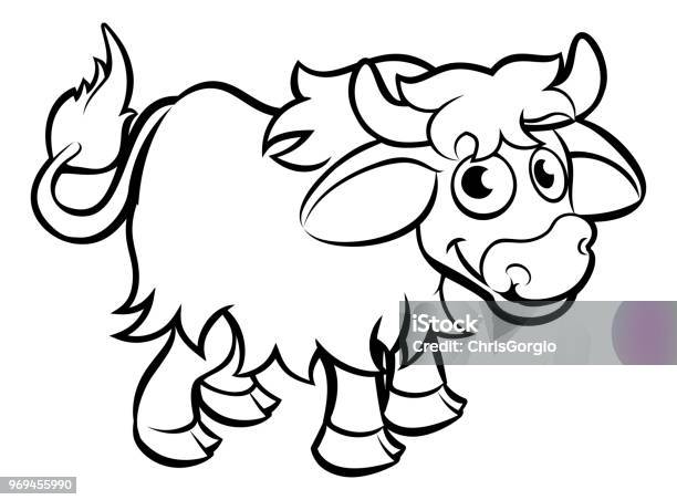 Yak Cartoon Character Stock Illustration - Download Image Now - Animal, Animal Themes, Animal Wildlife