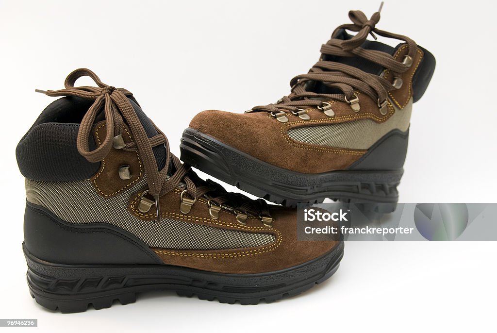 Botas para caminhadas trekking na Montanha - Royalty-free Caminhada Foto de stock