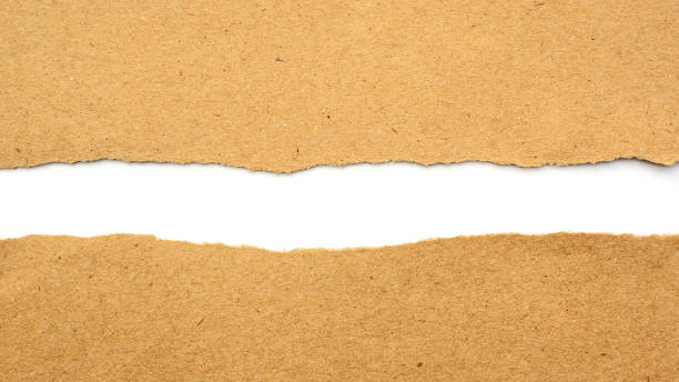 istock Brown paper was a tear on a white background. 969464222