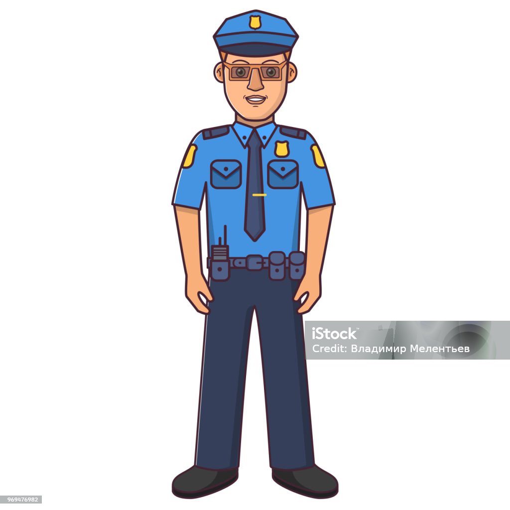 Ilustración de Personaje De Dibujos Animados De Oficial De Policía Hombre En Un Uniforme De Policía y más Vectores Libres de Derechos de Adulto - iStock Ilustración de Personaje De Dibujos Animados De Oficial De Policía Hombre En Un Uniforme De Policía y más Vectores Libres de Derechos de Adulto - iStock