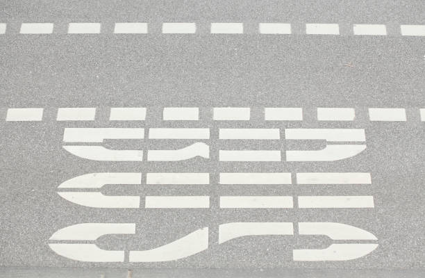 istock Road marking bus, bus lane 969486292