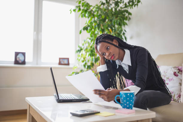istock Young African American Woman working at home 969489914