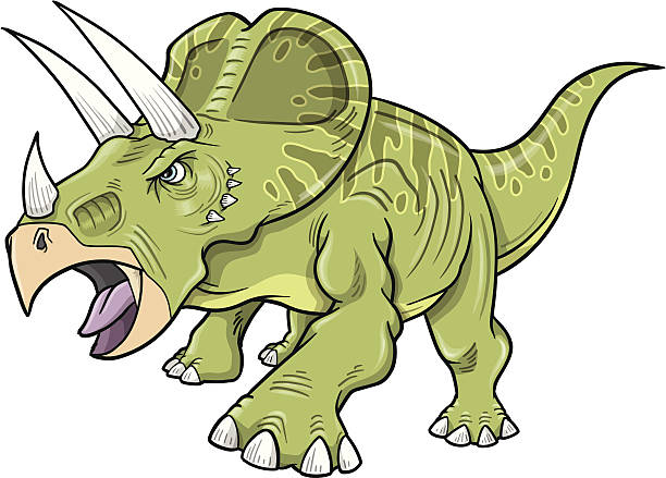 Triceratops Dinosaur vector art illustration