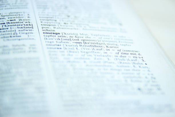 istock English - German Open Dictionary with Highlighted Word 