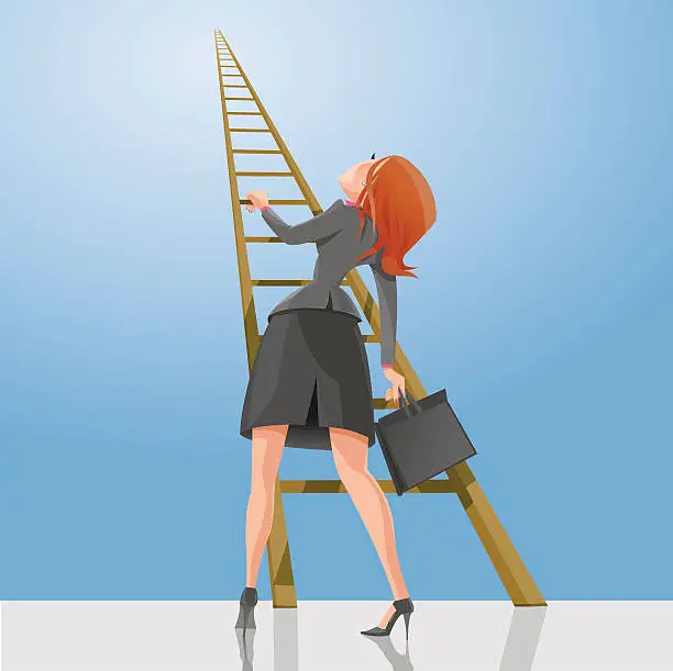 Vector illustration of Ladder to Success