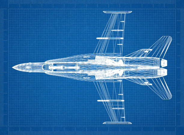 istock military fighter plane Architect blueprint 969499914