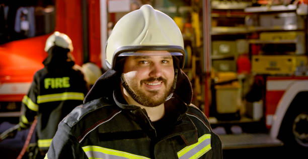 istock Close-up of firefighter 969500108