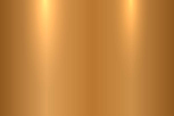 бронзовая металлическая текстура. блестящая полированная металлическая поверхность - векторный фон - bronze stock illustrations