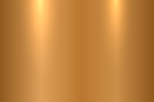 Bronze metallic texture. Shiny polished metal surface - vector background