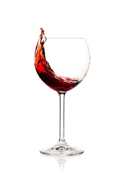 istock Splashing red wine in a glass 96950105