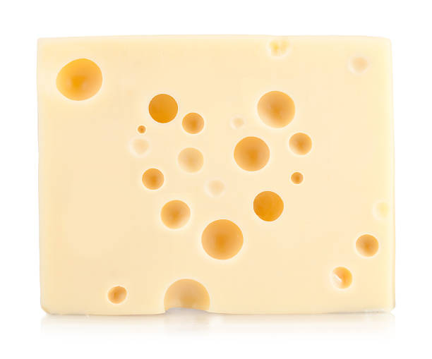 istock Piece of cheese with heart 96950134