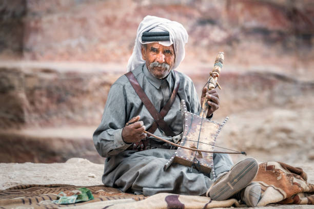 Beduins of Petra stock photo