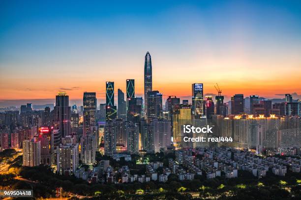 China Shenzhen Skyscraper Stock Photo - Download Image Now - Shenzhen, Aerial View, Architecture