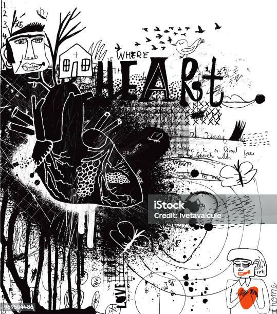 Heart Love Home And Relationships Stock Illustration - Download Image Now - Heart - Internal Organ, Heart Shape, Dirty