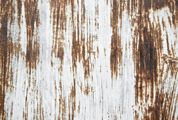 istock Rusted sheet texture painted scratch metal wall background. Grunge texture surface metal sheet. Vintage and retro wallpaper. Close up. 969507752