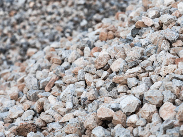 istock Piles of granite rocks at construction site, selective focus 969507908