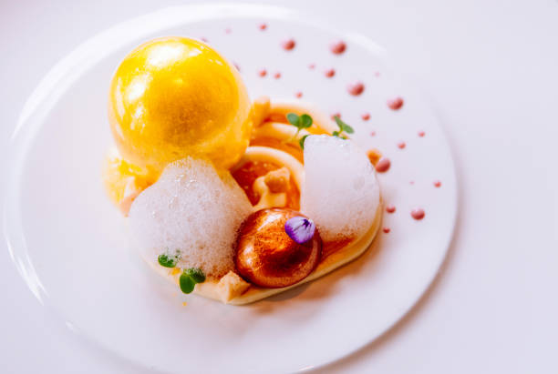 istock Molecular gastronomy creativity modern cuisine, beautiful creativity food decoration 969510082