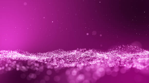 istock Dark pink and glow dust particle abstract background 969510086