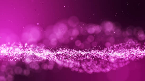 istock Dark pink and glow dust particle abstract background 969510094