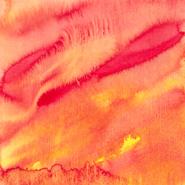 istock Abstract red coloful square Watercolor Background 969511742