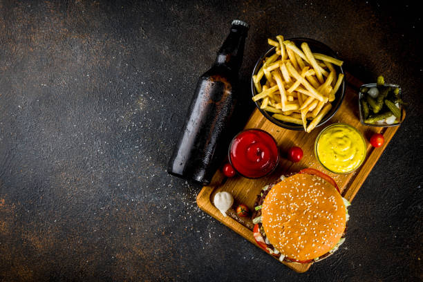 istock Hamburgers and party snacks 969513514