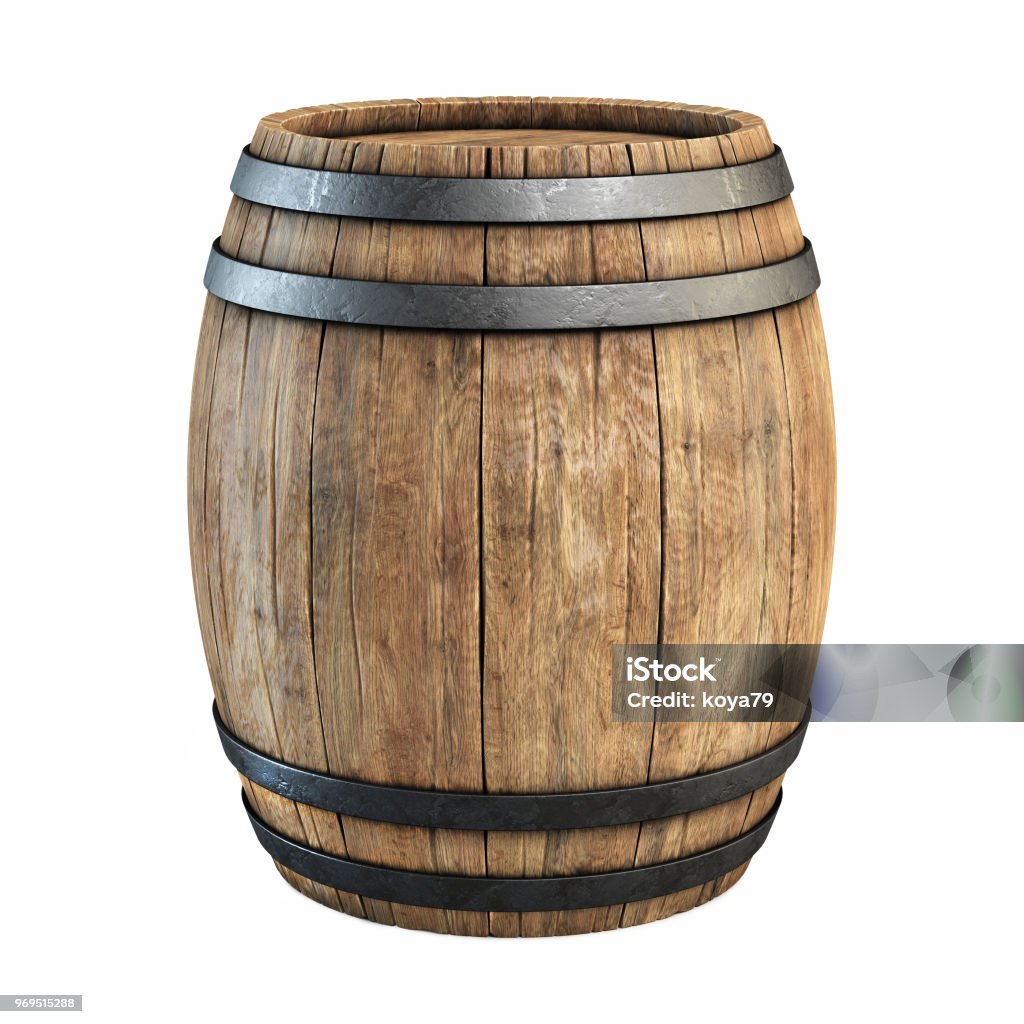 wine barrel over white background wine barrel over white background 3d illustration Barrel Stock Photo