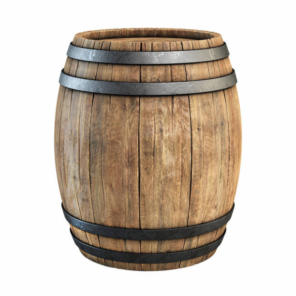 wine barrel over white background wine barrel over white background 3d illustration whisky cellar stock pictures, royalty-free photos & images