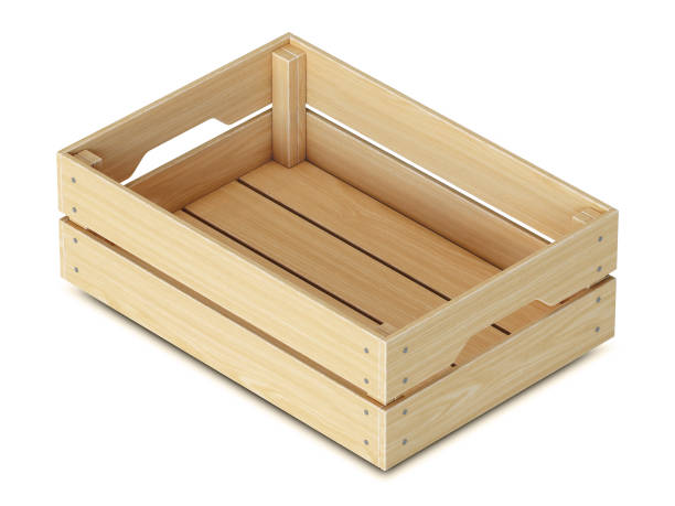 istock Wooden crate isolated on white background 969515942