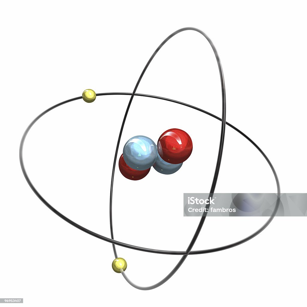 3 d 헬륨 Atom - 로열티 프리 헬륨 스톡 사진