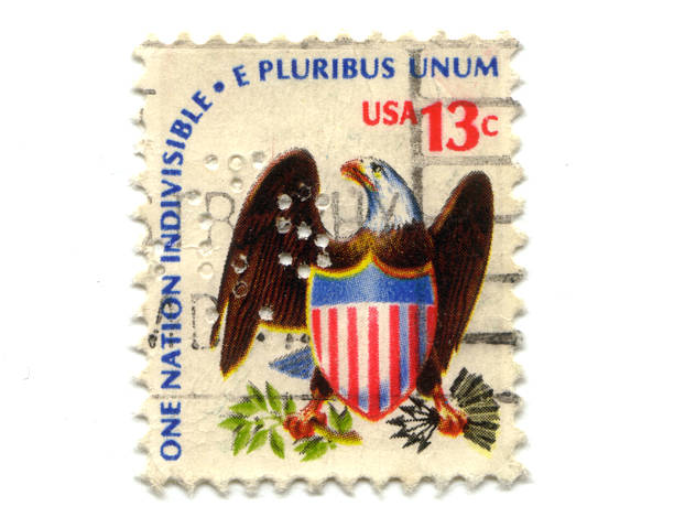 istock Old postage stamps from USA 13 cents 96953418