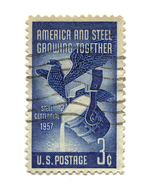 istock Old postage stamp from USA three cents 96953442
