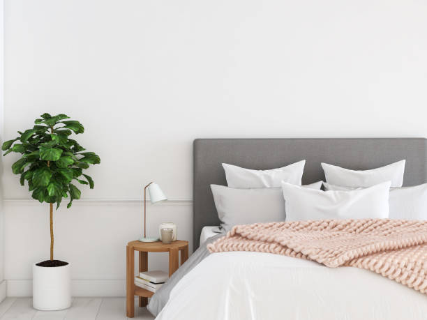 istock new modern bedroom in a apartment. 3d rendering 969534828