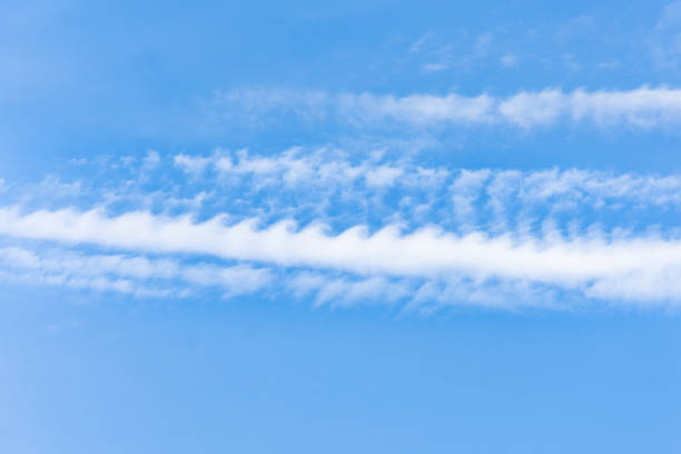Kelvin Helmholtz instability clouds wavy on blue sky