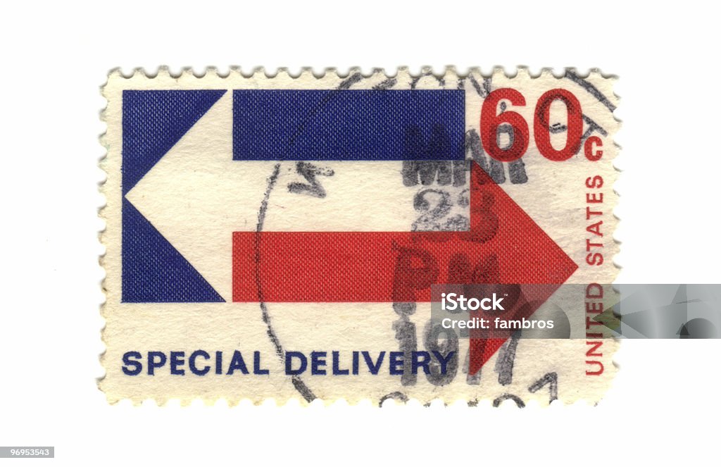 old Selo Postal de especiais de entrega dos - Royalty-free Coleção Foto de stock