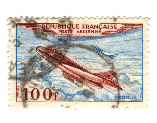istock Old Airmail postage stamp from France 96953557