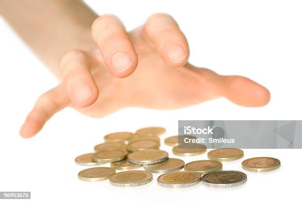 Hand Reaching For Money Stock Photo - Download Image Now - Coin, Color Image, Crisis