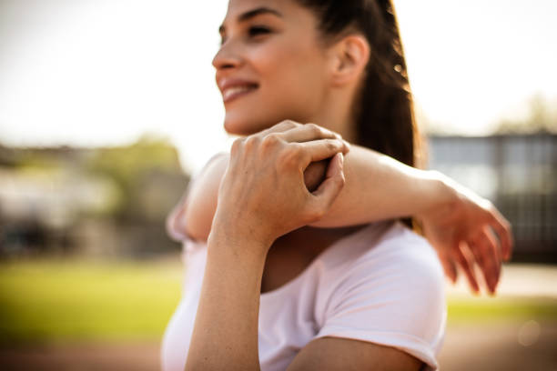 istock Stretching is important part of exercising. 969538914