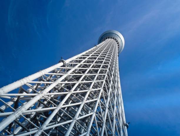 istock Part Of Tokyo Skytree Tower On Blue Sky Background 969546238