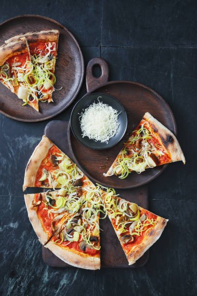 istock Pizza with different kind of mushroom and leek 969547140