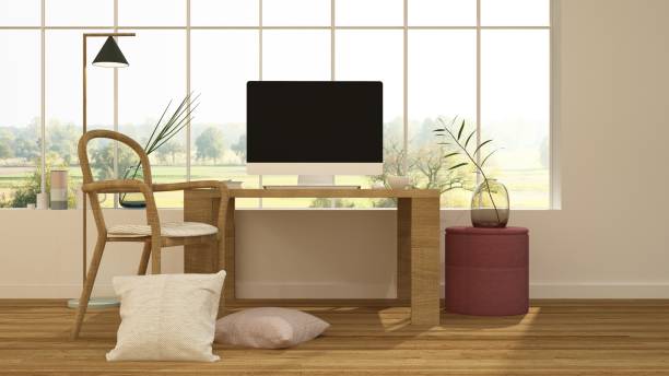 istock The interior minimal japanese hotel relax space 3d rendering and nature view background 969560408