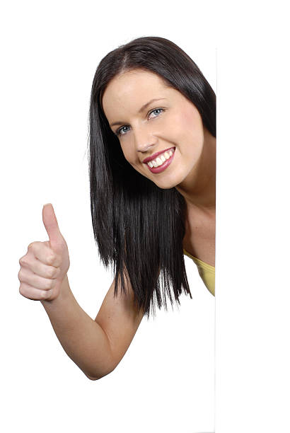 istock Friendly girl with her thumb up 96957431