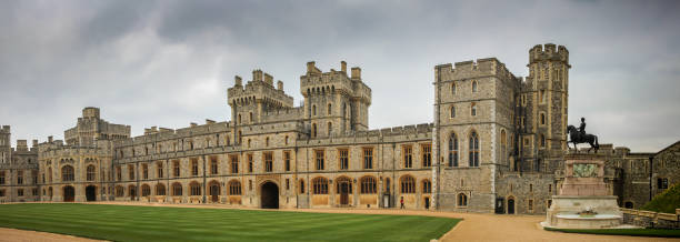 Windsor Castle Upper Ward Quadrangle United Kingdom: Windsor Castle Upper Ward Quadrangle, Windsor Castle is a royal residence of the British monarch duchess photos stock pictures, royalty-free photos & images